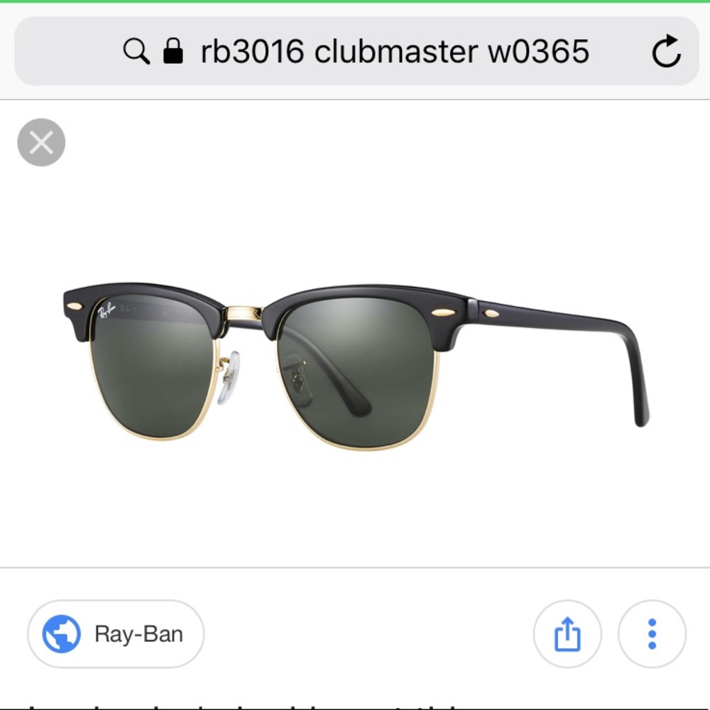 RAY BAN clubmaster sunglasses. preowned